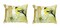 Pair of Betsy Drake Goldfinch Small Outdoor/Indoor Pillows 11 Inch X 14 Inch